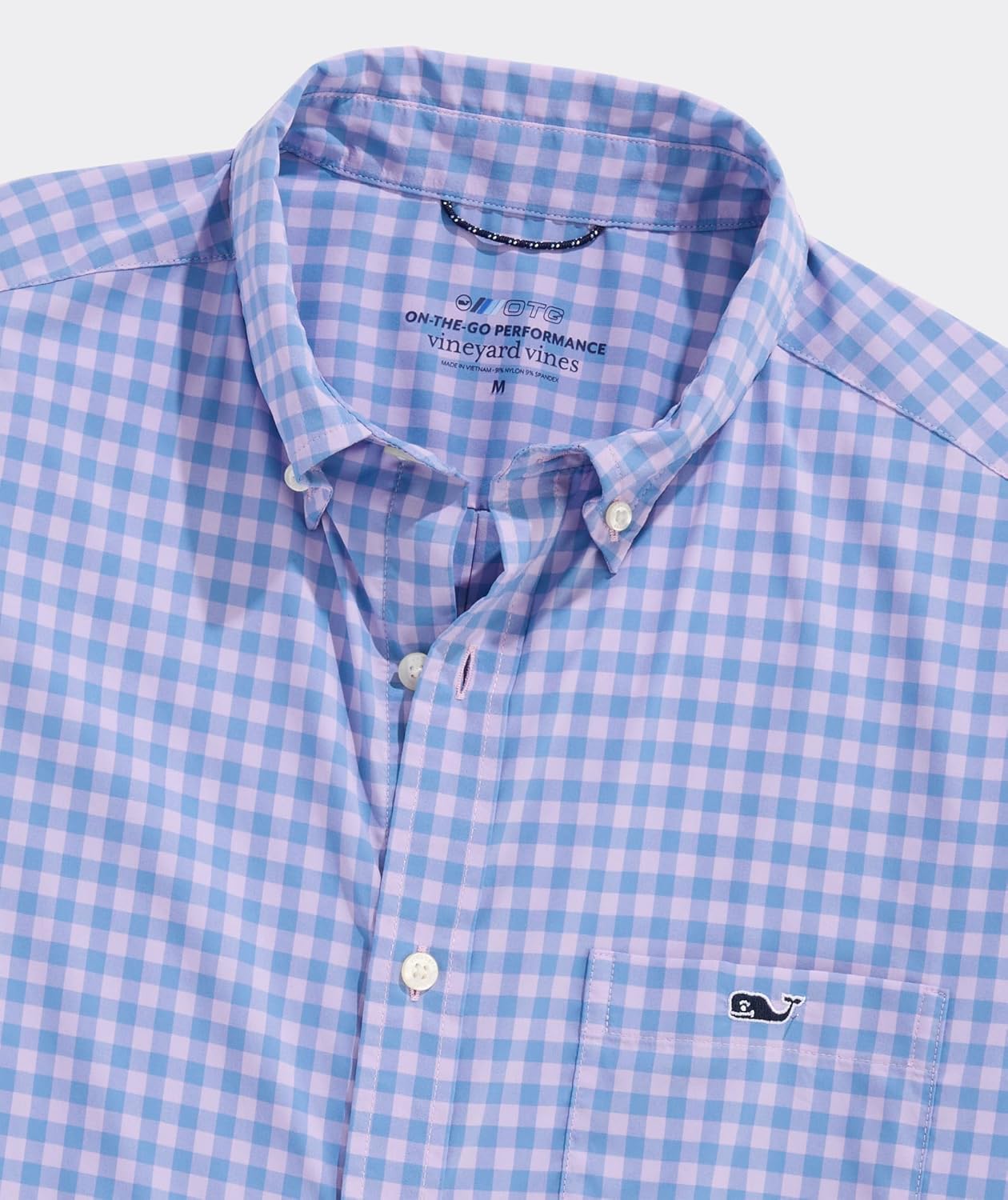 vineyard vines Men's Topsail Gingham Featherweight Performance Shirt