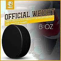 Vista 3 de EAGLES Ice Hockey Pucks 1, 2, 3, 6 or 50 Pack High Grade Pucks Official Regulation Weight & Size for Practice & Classic Training - 6 oz Diameter