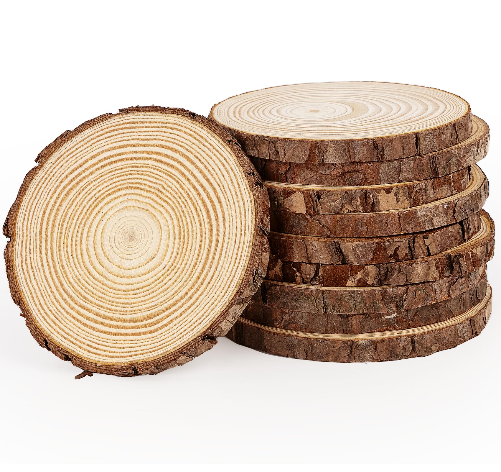 Tranches de bois sans fissures pour créer des dessous de verre et suspensions