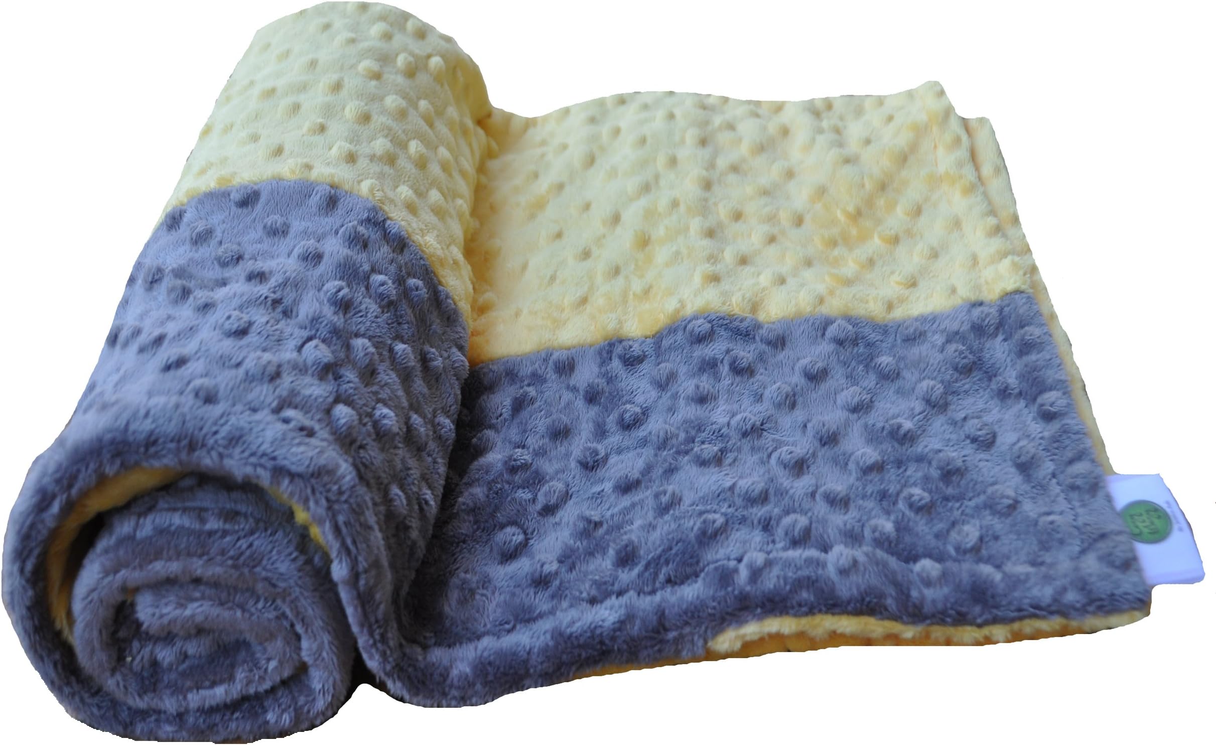 Signature Minky Baby Blanket, Sunshine Yellow/Charcoal Gray, 30" x 36"