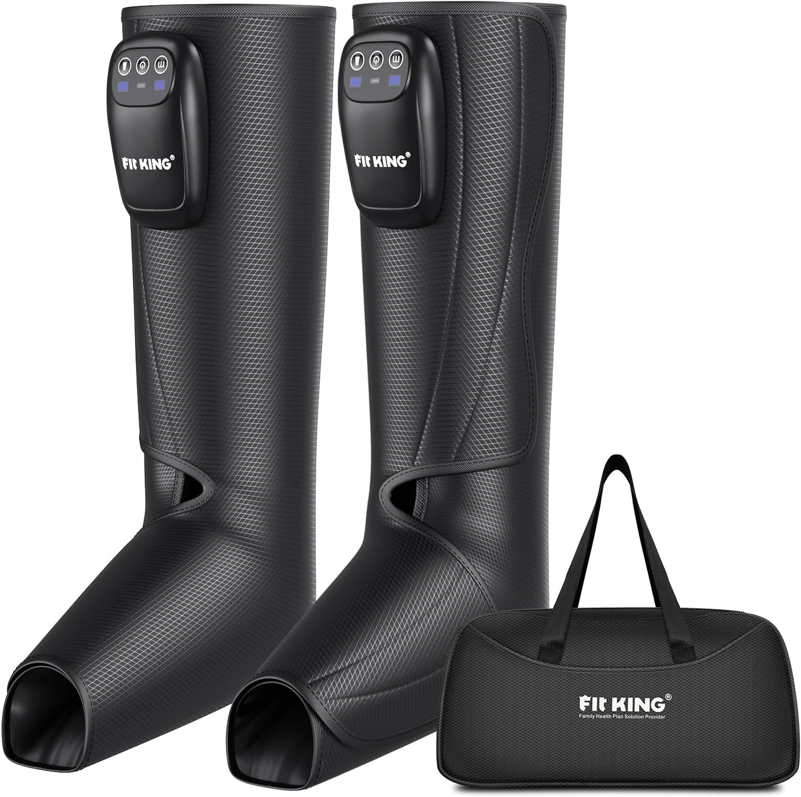 FIT KING Cordless Foot and Leg Massager, Rechargeable Foot and Calf Massage Boots, Portable Compression Boot for Circulation, Pain Relief Recovery After Training, Healthy Travel Gift