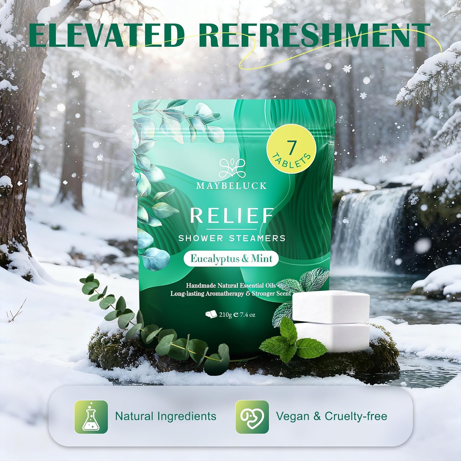 Eucalyptus Mint Shower Steamers Aromatherapy 25 Pack - Eucalyptus for Shower, Aromatherapy Birthday Gifts for Women & Men, Natural Essential Oil Bombs for Home Spa & Self Care Relaxation