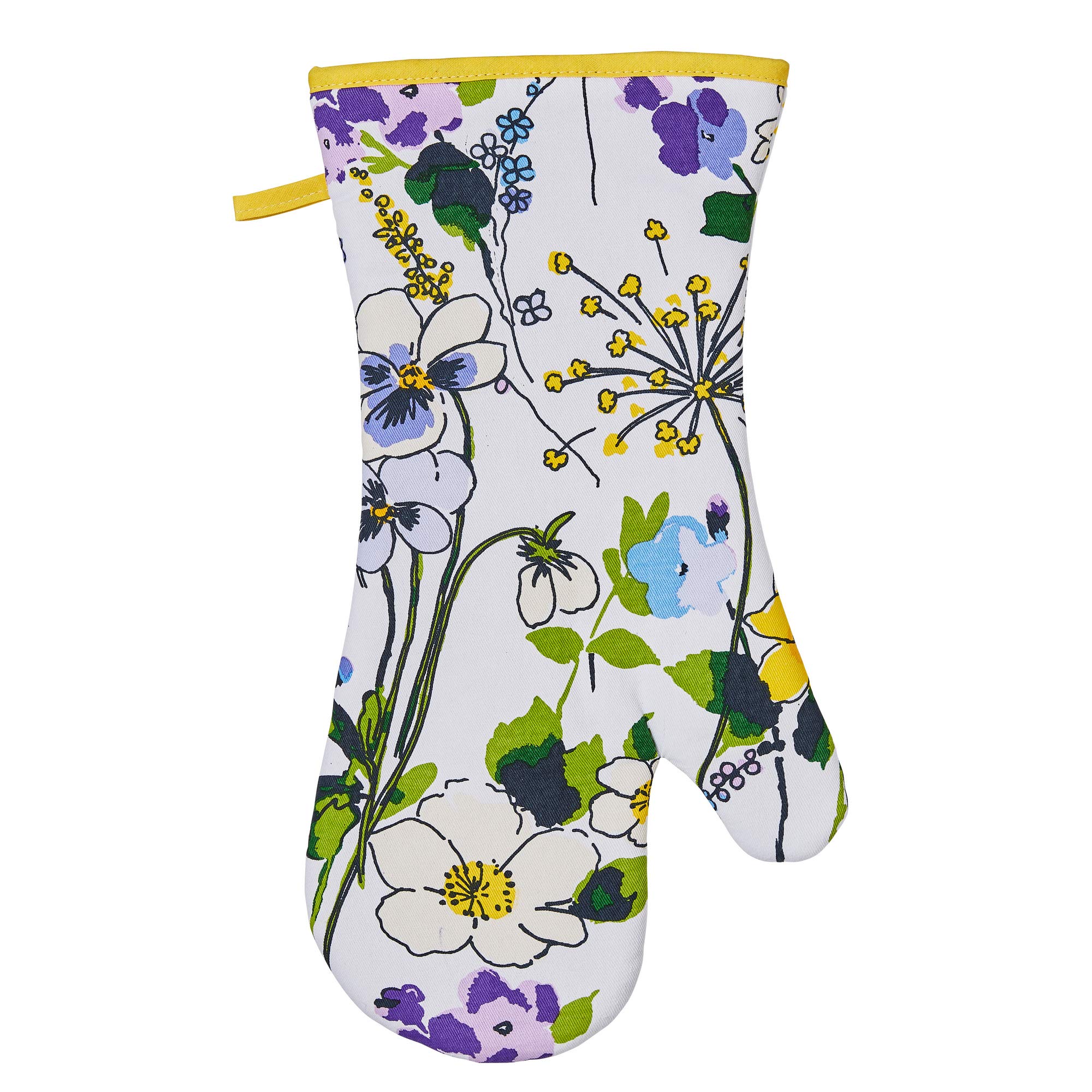 Ulster Weavers Multicolor - Wild Meadow Gauntlet Oven Glove (37 X 20Cm) - 100% Cotton - 1 Qty - Wildlife Floral Oven Glove Heat Resistant - Washable - Oven Glove With Flowers - Kitchen Accessories/Kitchen Gifts