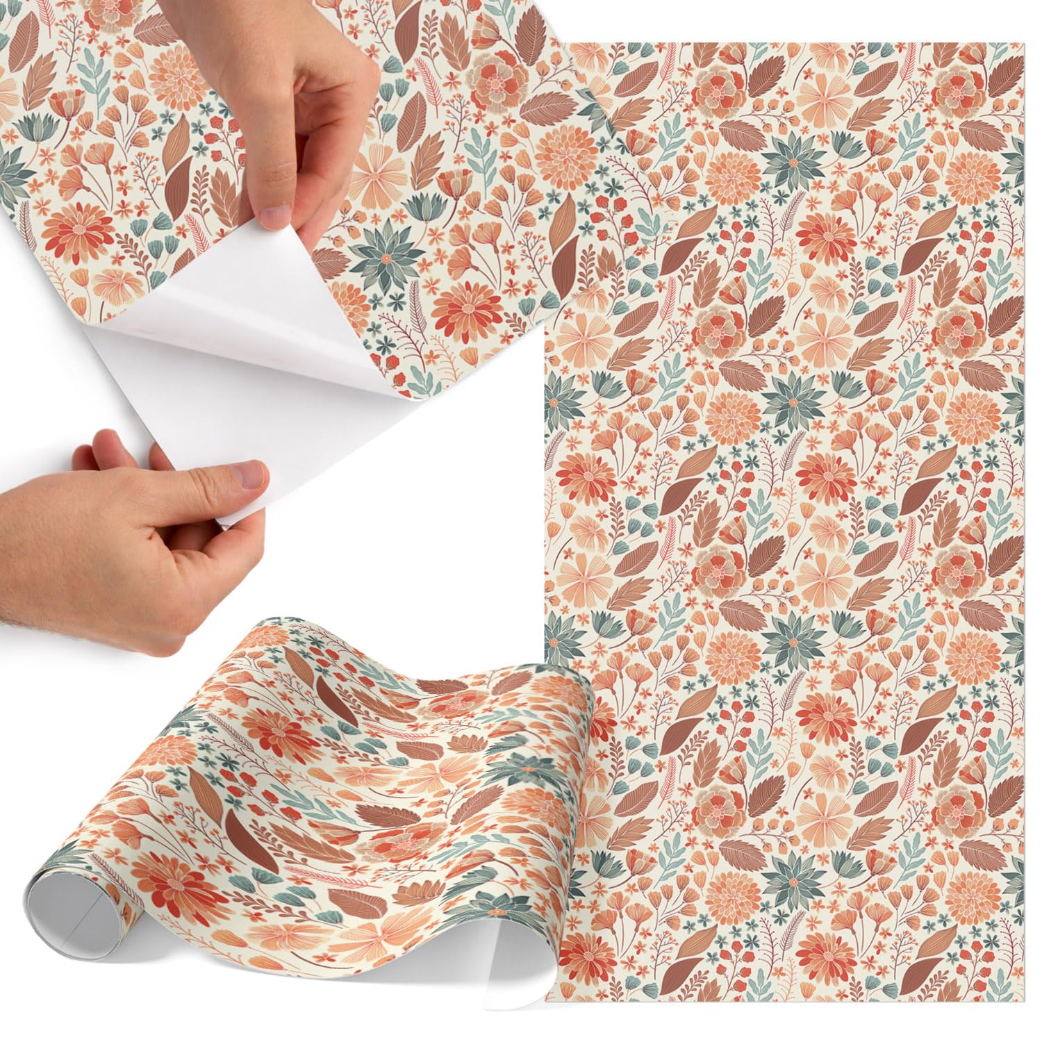 Film de rénovation imperméable et mat à motif floral facile à poser