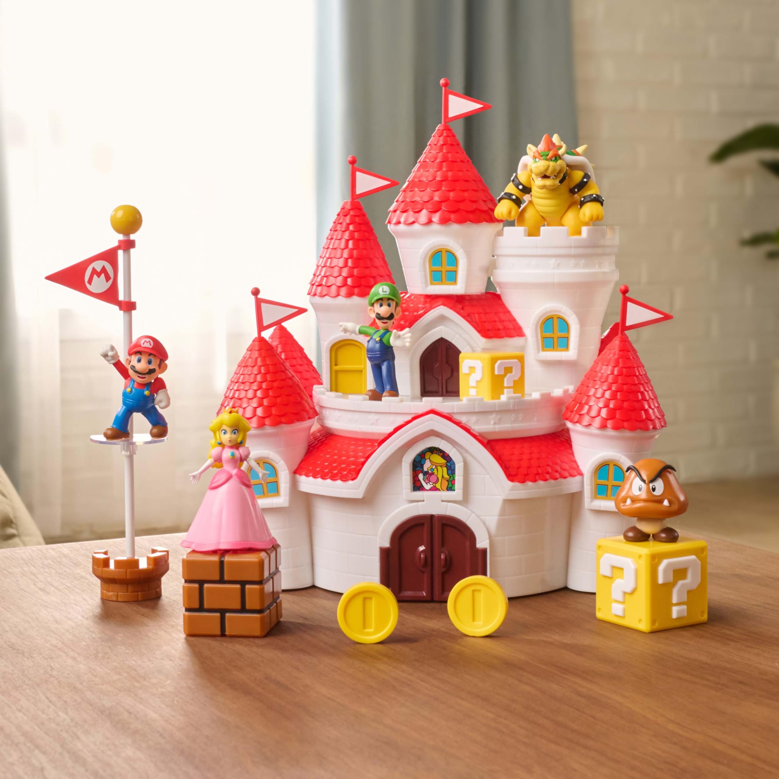 Nintendo Super Mario Deluxe Feature Spielset mit 5 Vinyl Figuren 6,5 cm