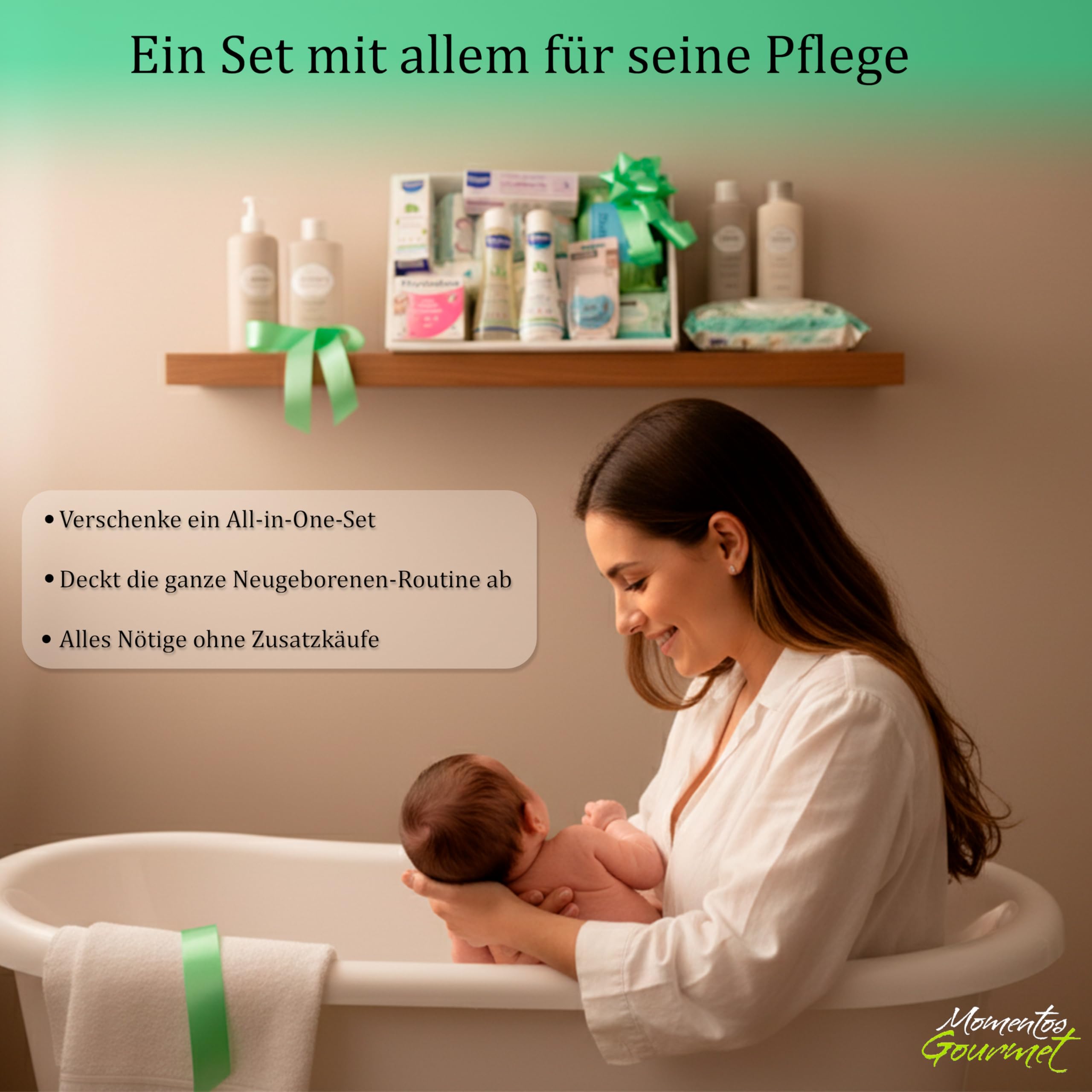 Babykorb für Neugeborene, Unisex, für Geburt und Babyparty, Geschenkset mit personalisierbarer Karte, ideal für Taufe und Erstmütter von 0 bis 6 Monaten. Direkter Versand ins Krankenhaus!