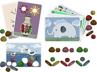 Rainbow Pebbles - Junior Activity Set - Set of 36 + 16 Activities - Ages 18m+ - Eco-Friendly - The Original Color Sorting and Stacking Stones