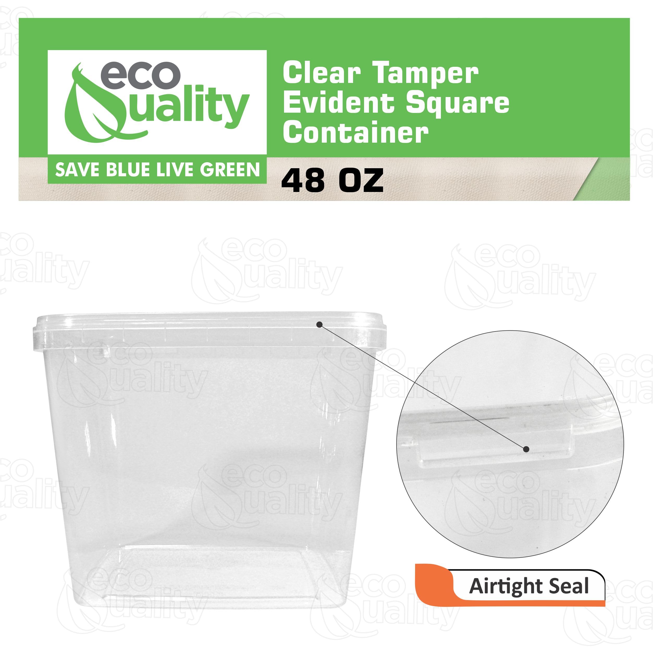 Fit Meal Prep Voedselopslagcontainers met deksels, ronde plastic delicatessenbakjes, ons gemaakt, 8, 16, 32 oz, cup pint kwart, lekvrij, luchtdicht, [36 stuks] gemengde maten helder