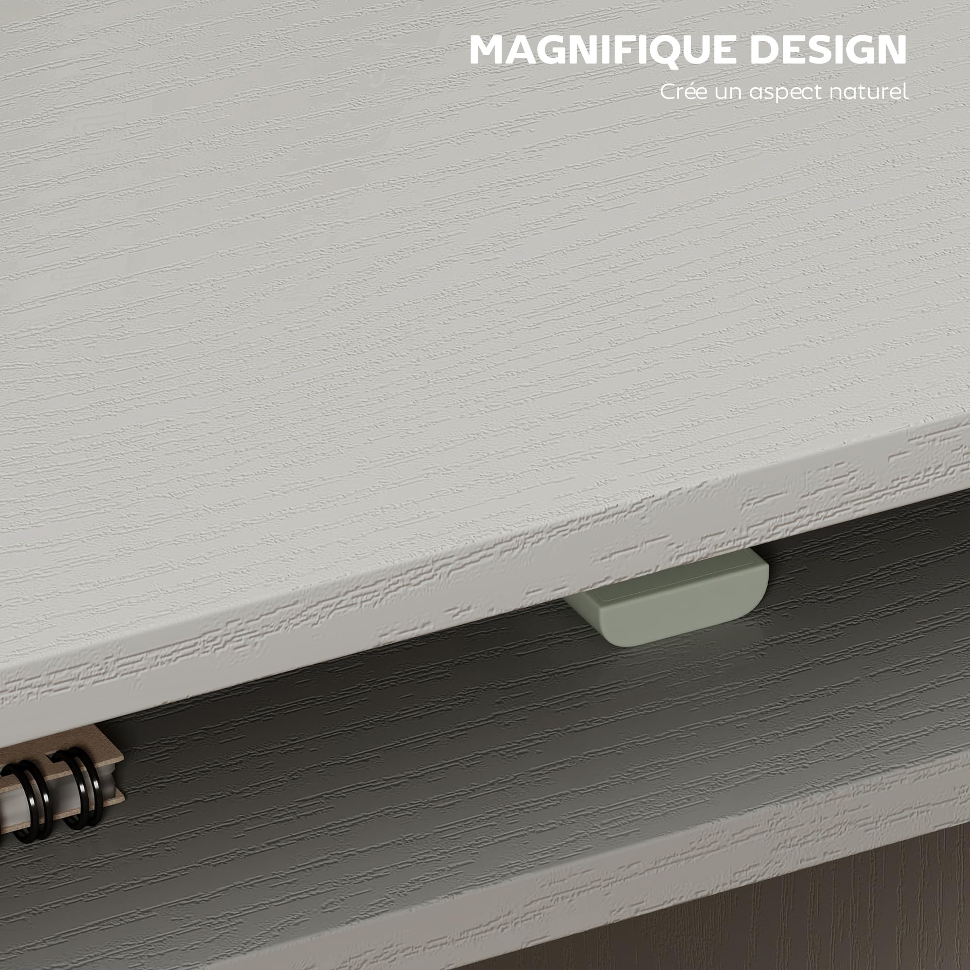 HOMCOM Scrivania moderna, tavolo ufficio, 90x50 cm, grigio