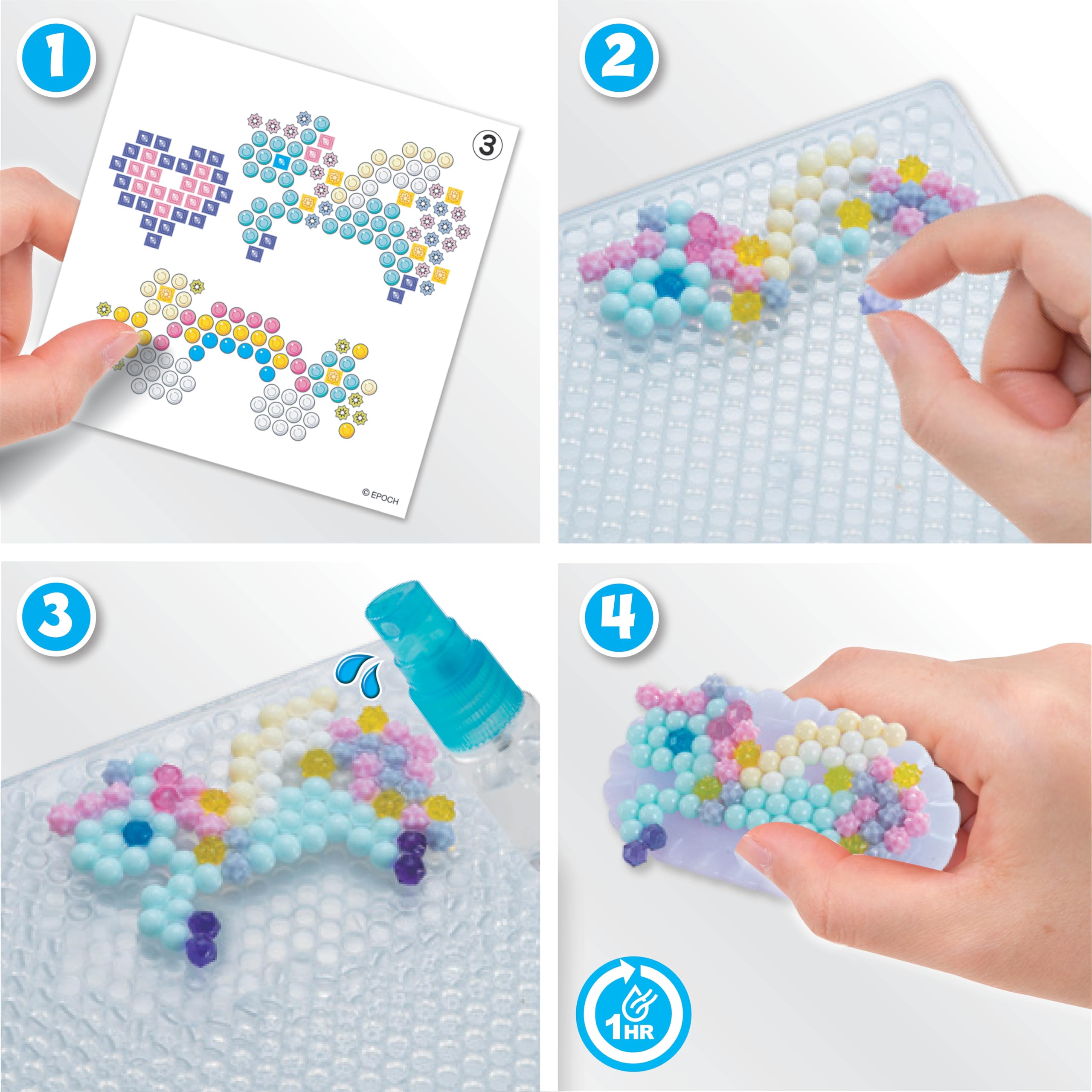 Aquabeads - Mondo da Fata - Kit Completo con Oltre 820 Perline, Accessori Indossabili e Display – Modello 31766