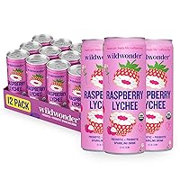Vista 12 de Wildwonder - Bebida probiótica espumosa, paquete de 12 unidades, para la salud intestinal y el apoyo inmunológico, limonada de cereza, 0.18 oz