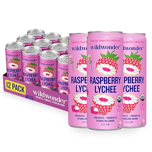 Miniatura 24 de Wildwonder Bebida probiótica espumosa de jugo con inmunidad intestinal y apoyo a la digestión, con 0.18 oz de fibra y probióticos vivos, sin