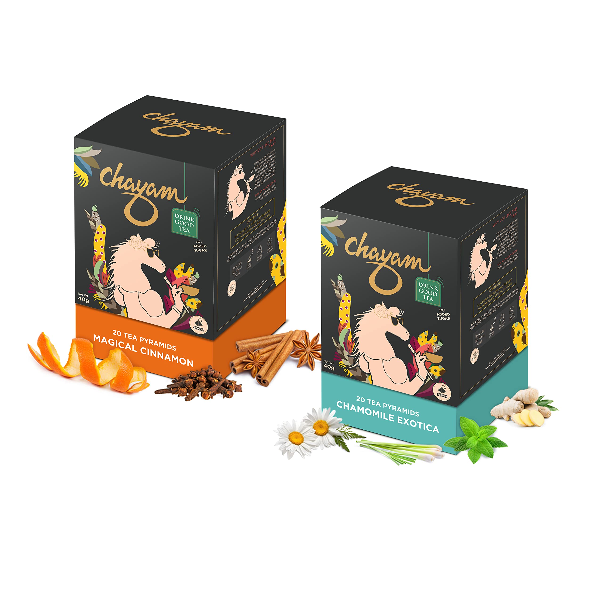 20 Tea Bags (Pack of 2) · Combo - Chamomile & Cinnamon