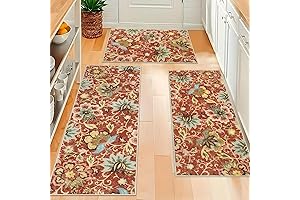 Homcomoda Floral Washable Kitchen Rug