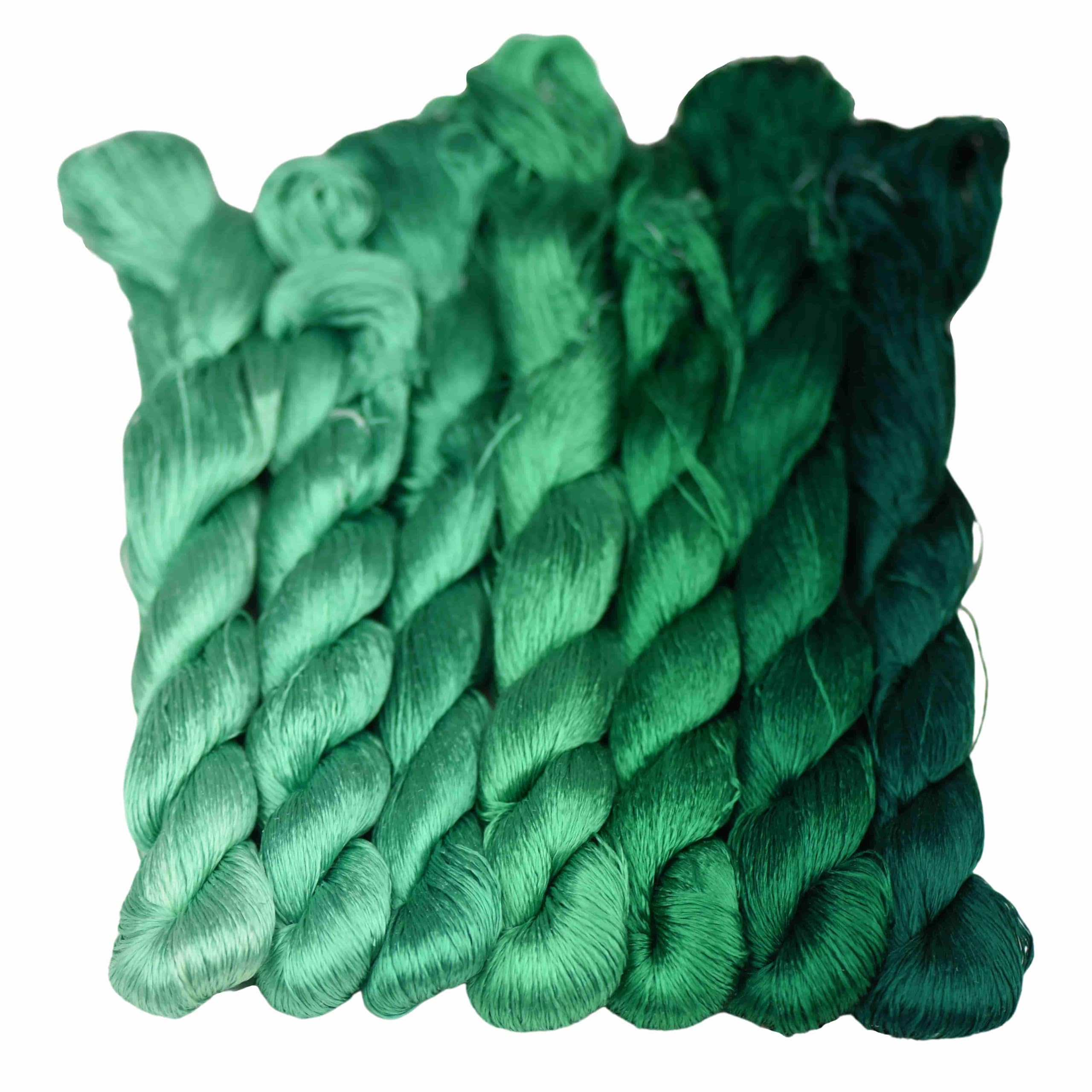 MINGGUXIUYI Natural 100% Silk Thread, Handmade Embroidery Thread, Silk Embroidery Thread 770 Metres, 7 Colors (89)