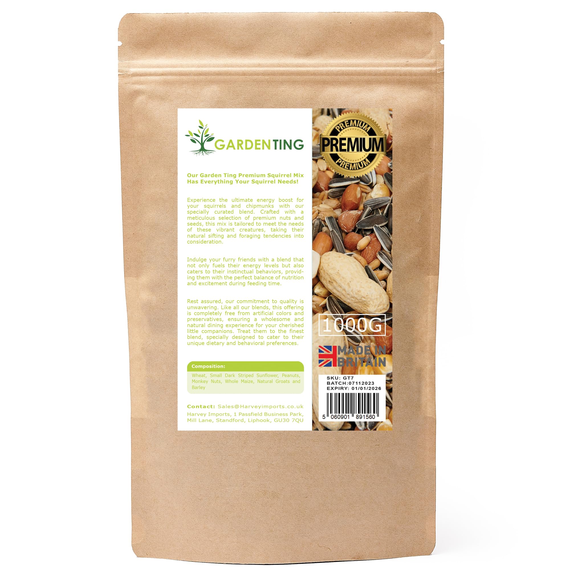 Mezcla de ardilla premium, 1000 g