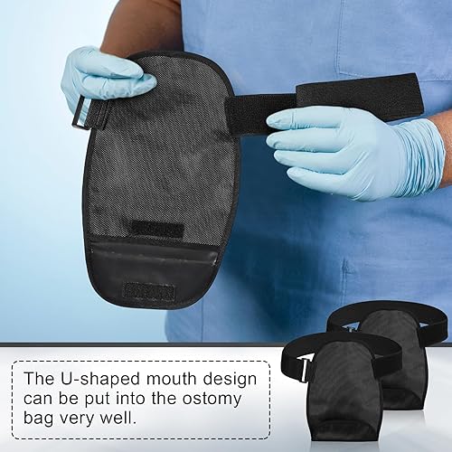 Miniatura 5 de TrelaCo 2 fundas para bolsas de ostomía con cinturón ajustable, impermeable, cubierta de ducha para ostomía, apertura universal, lavable, forro para