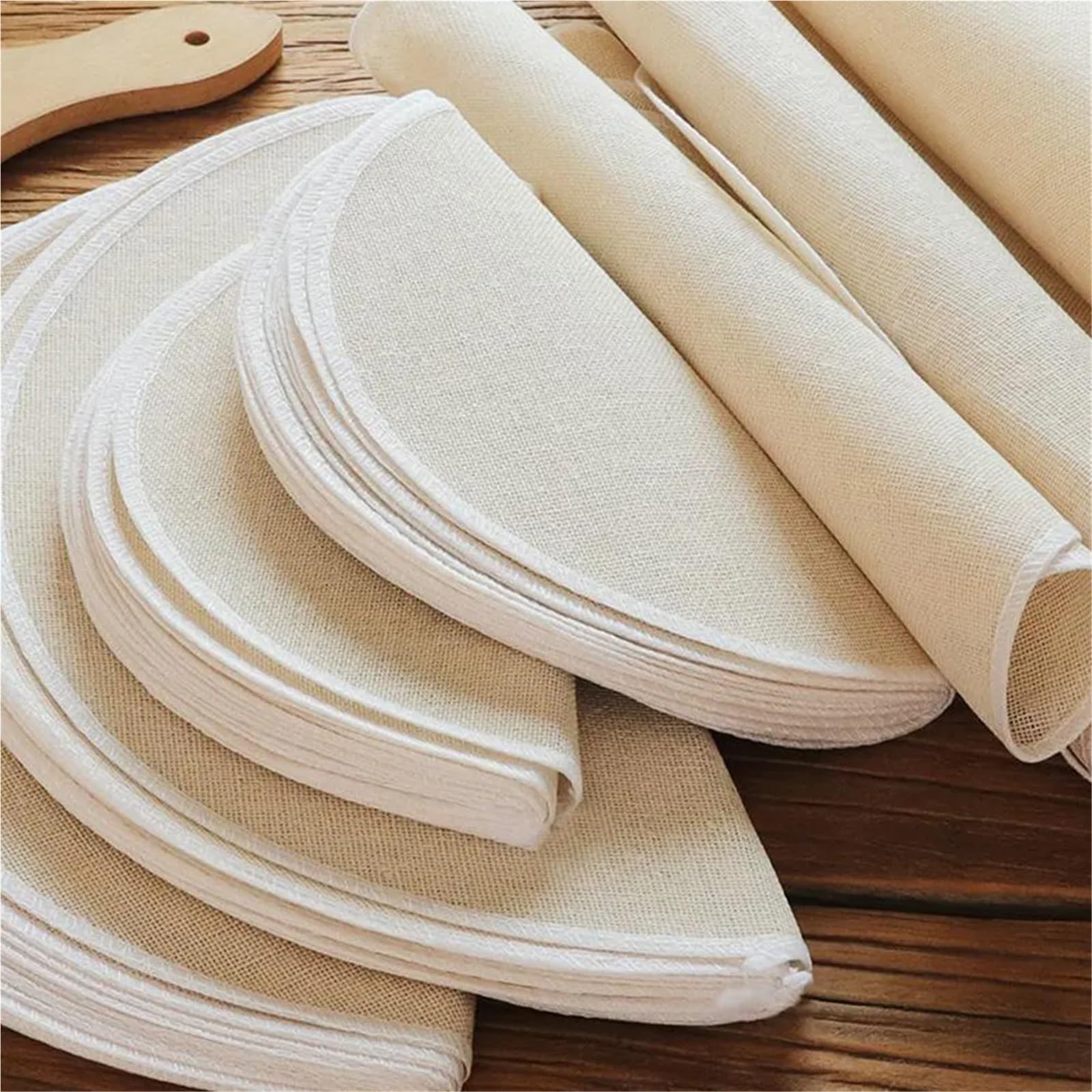 Lot de 60 chiffons ronds en coton pour cuiseur vapeur de cuisine, antiadhésifs, réutilisables pour petits pains, boulettes (28 x 28 x 0,2 cm)