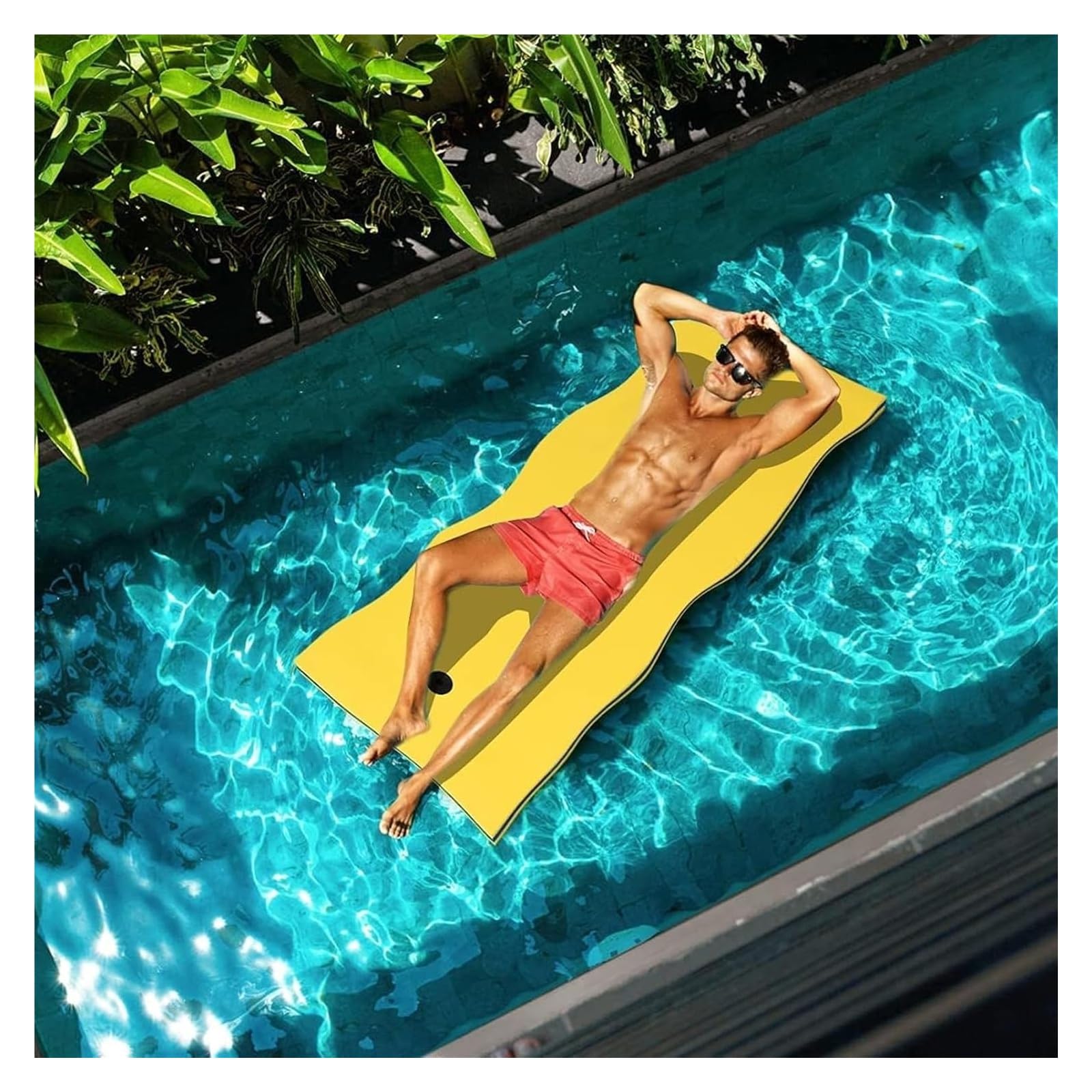 Tappetino galleggiante in schiuma XPE resistente agli strappi, per divertimento ricreativo, perfetto per spiaggia, lago e oceano, accessorio durevole per sport acquatici
