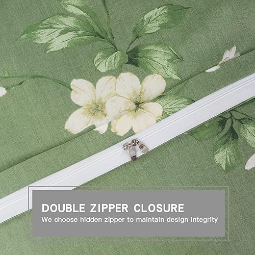 Miniatura 5 de Helthep Funda de edredón tamaño Queen, 100% algodón lavable, tamaño Queen (90 x 90 pulgadas) con 2 fundas de almohada (20 x 26 pulgadas), 4 lazos en