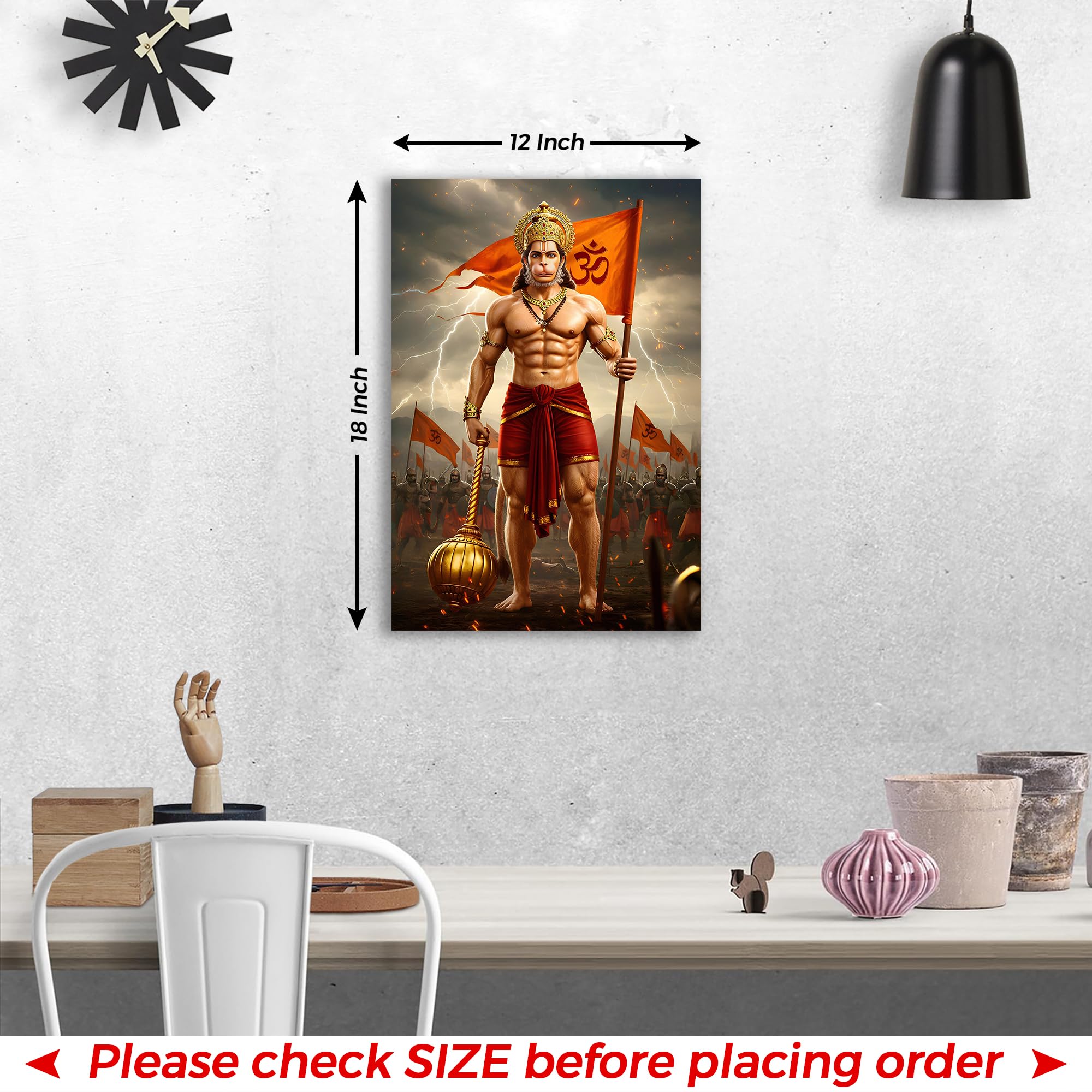 Lord Hanuman Poster - Bajrangbali Art -4 Lord Hanuman Poster - Bajrangbali Art -4