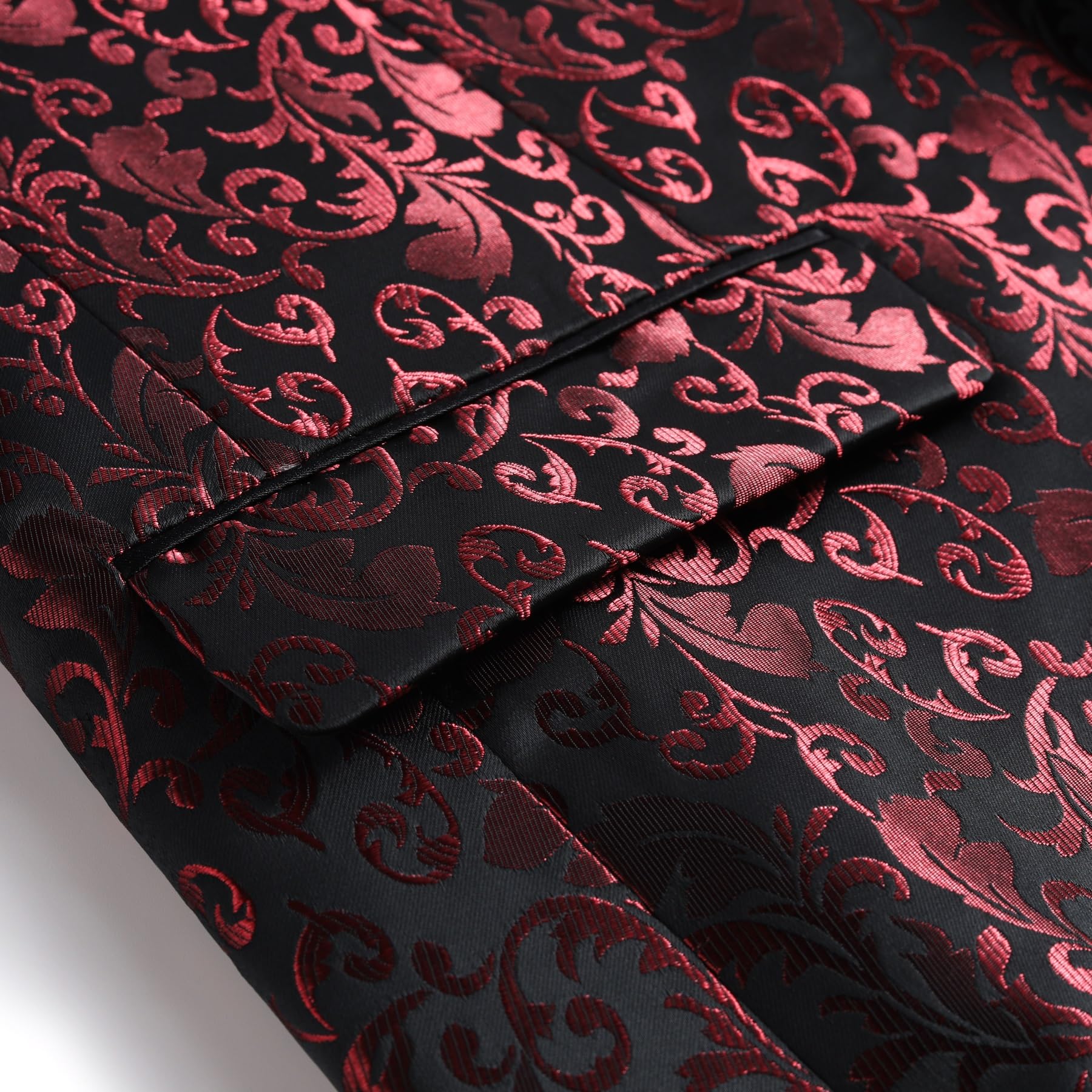 Allthemen Hombre Blazer Casual con Paisley Jacquard Chaqueta de Traje 1 botón Color Liso Regular Negocios Boda