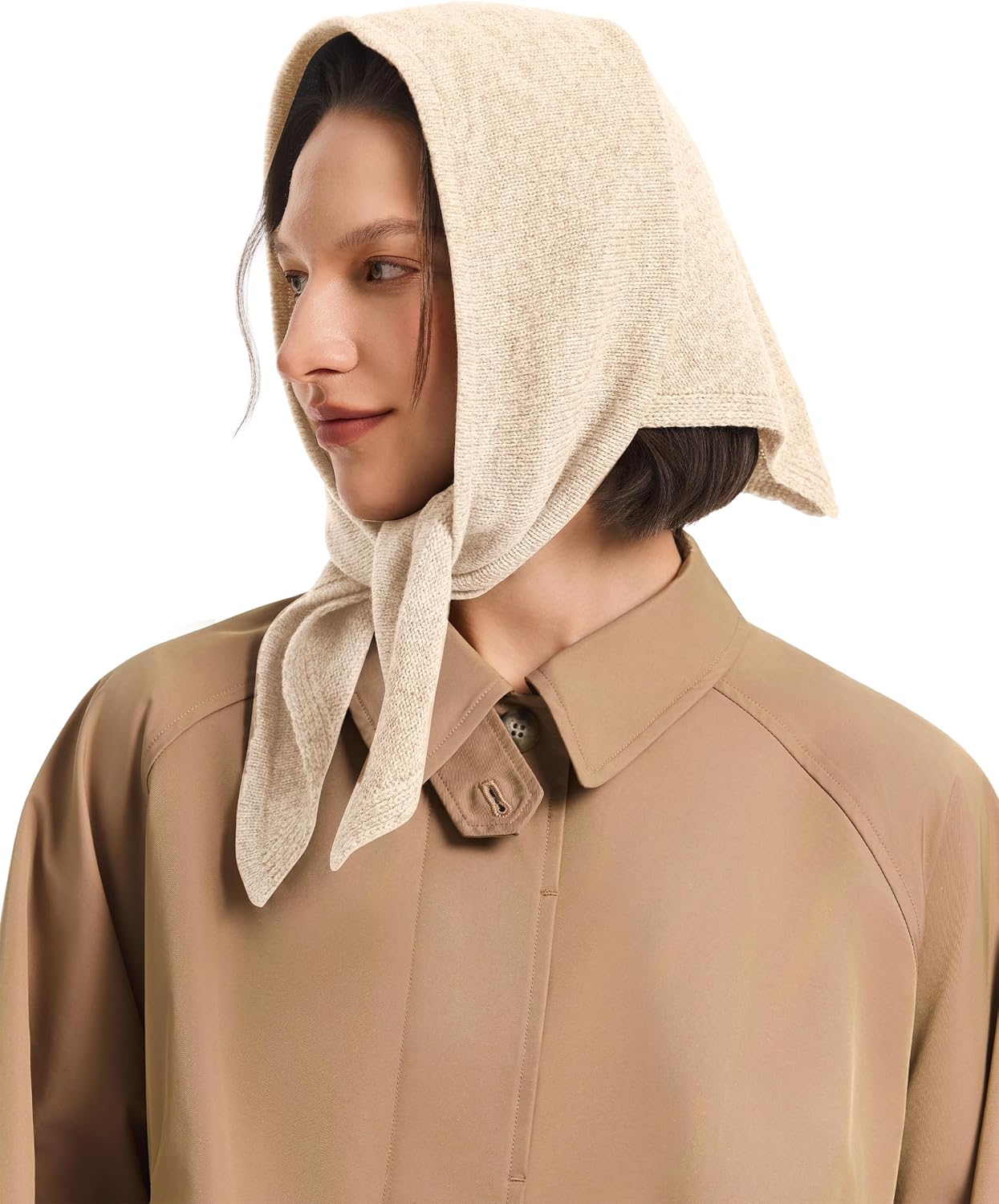 PULI Women's 100% Wool Triangle Scarf Winter Neck Warmer Gift Box image 3