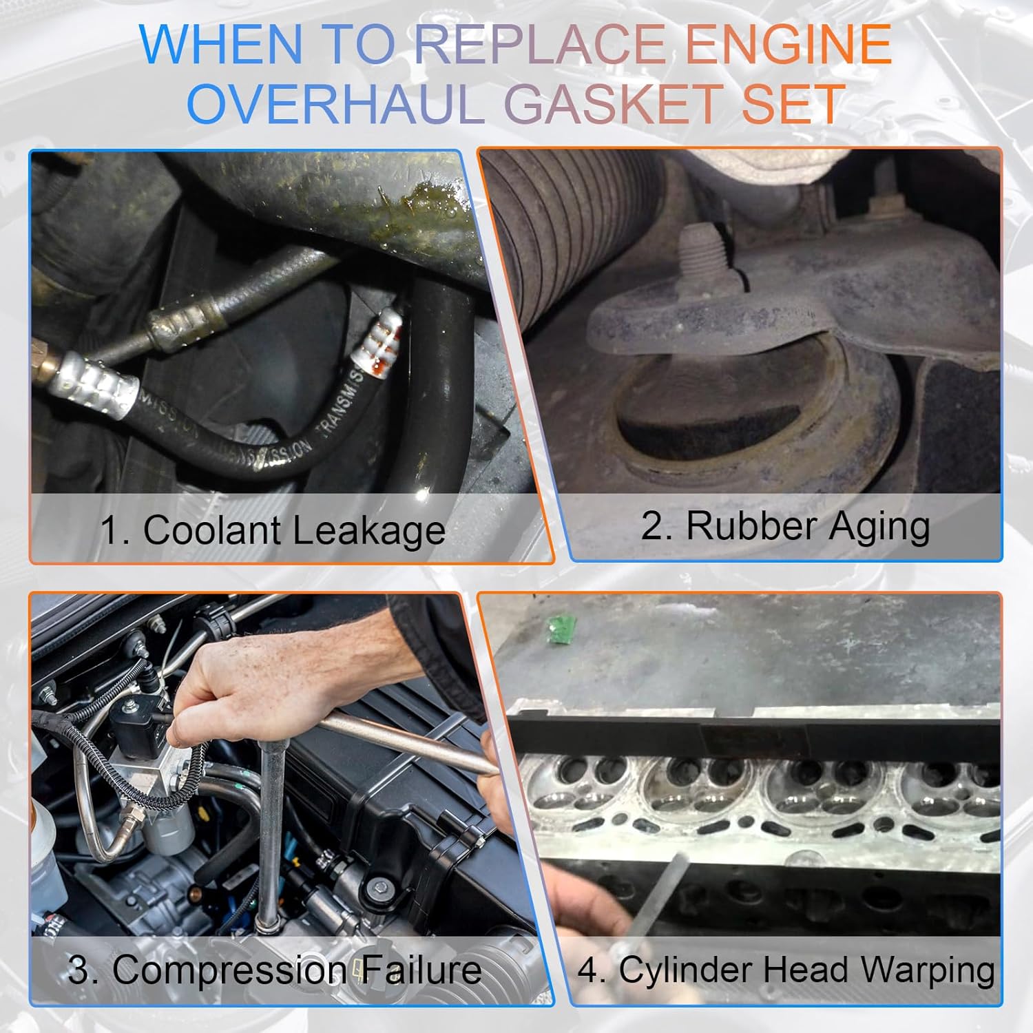 M271 Engine Cylinder Head Gaskets w/Pistons Rings Φ82mm Fits for Mercedes M271 W204 W212 C200 C250 E200 E250 SLK200 SLK250 1.8L Turbo OE 2710305017 2710380110 2710330601 2710330602