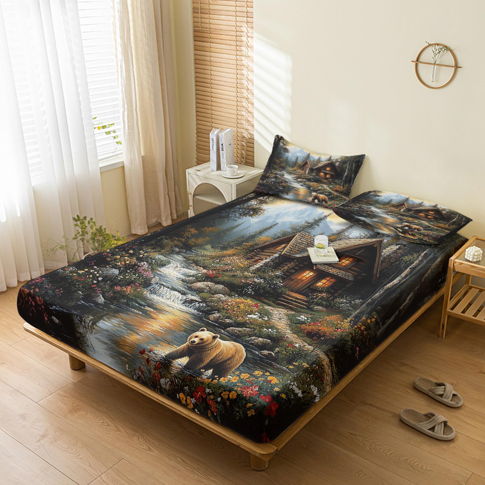 Wildlife Comforter Feelyou Cute Deer Comforter Set Deer Hunting Bedding Set For Kids Boys Wood Plank