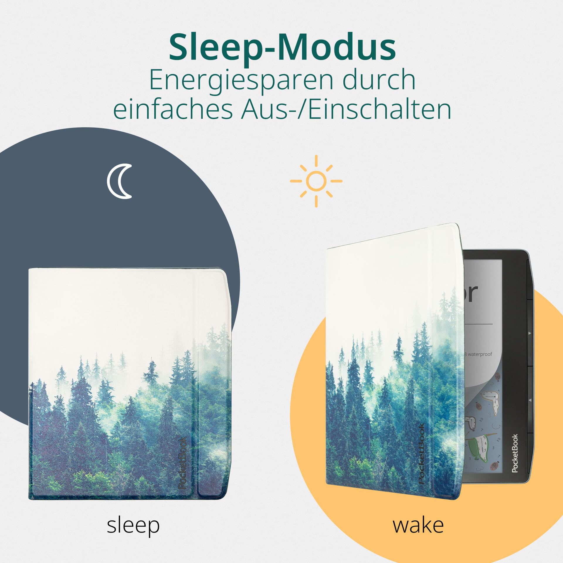 PocketBook Flip Cover - Mighty Forest Print 7"