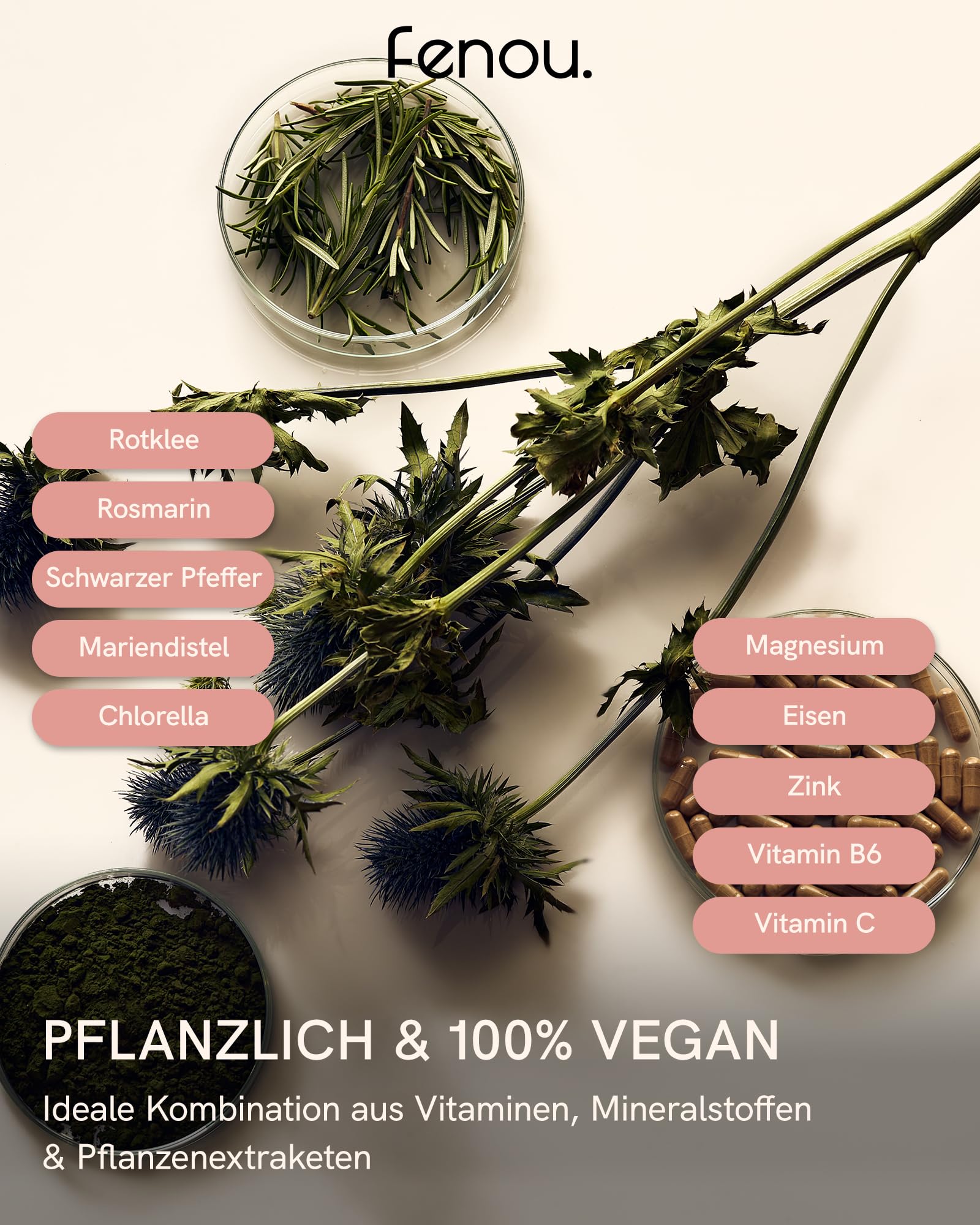 fenou reset x cycle - Nahrungsergänzungsmittel für Frauen - Pflanzliches Supplement - Nährstoffe bei der Absetzung hormoneller Verhütung - 90 Kapseln