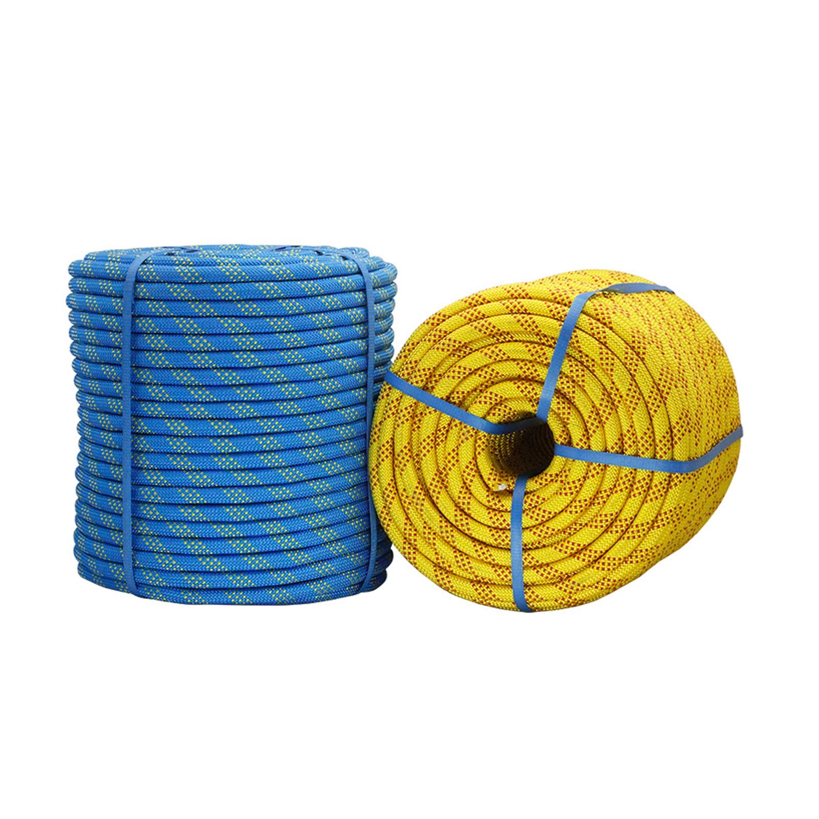 Kletterseil Grünes multifunktionales Sicherheitsseil 10 mm/12 mm/14 mm Kletterseil, Klettern, Bouldern, Outdoor-Abenteuer, Wandern, Camping, Utility-Nylonseil (Größe: 10 mm–30 m)