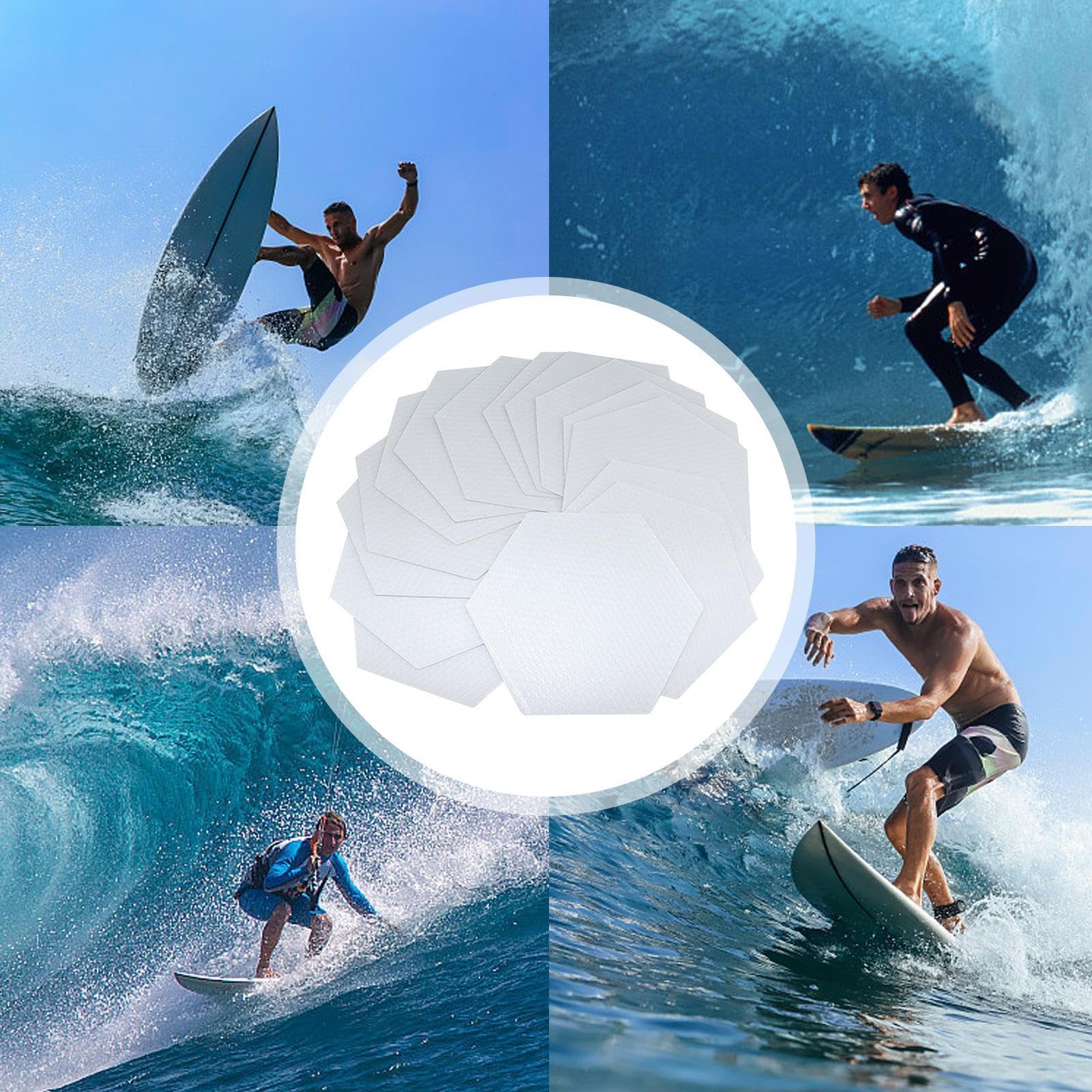 Lot de 20 coussinets de traction adhésifs en PVC, autocollants antidérapants pour planche de paddle, film de protection imperméable, accessoires de bateau pour longboard, planche de surf