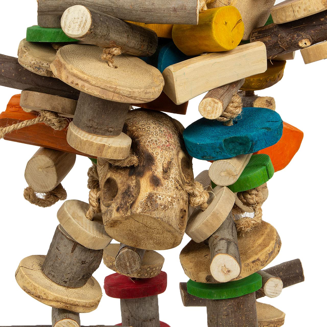 HappyBird | Riesiges Papageien Shredderspielzeug | Giant Bam Tower | 100 x 35 x 35 cm | aus Javaholz