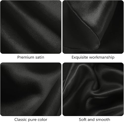 Miniatura 10 de Ruisita Mantel redondo de satén de 120 pulgadas, mantel de satén redondo de seda brillante, decoración de mesa de tela suave para decoración de mesa