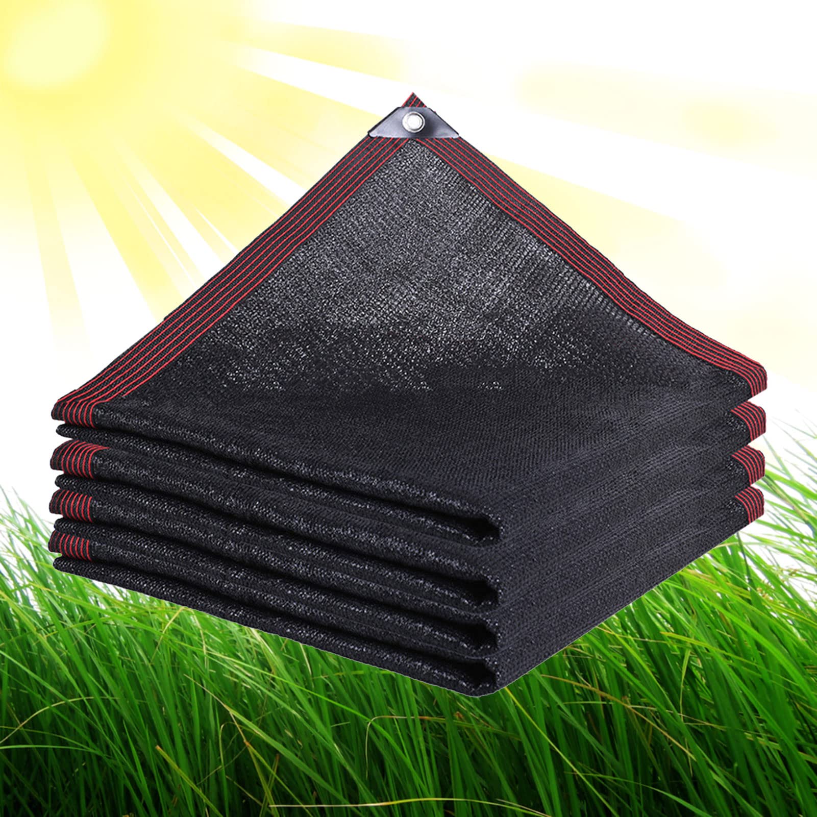 GLDYTVF Sunblock Shade Cloth Net 5x10m Black Mesh Tarp for Greenhouse Covers Sunblock Fabric with Grommets for Window Plants Garden Outdoor Anti UV Protection