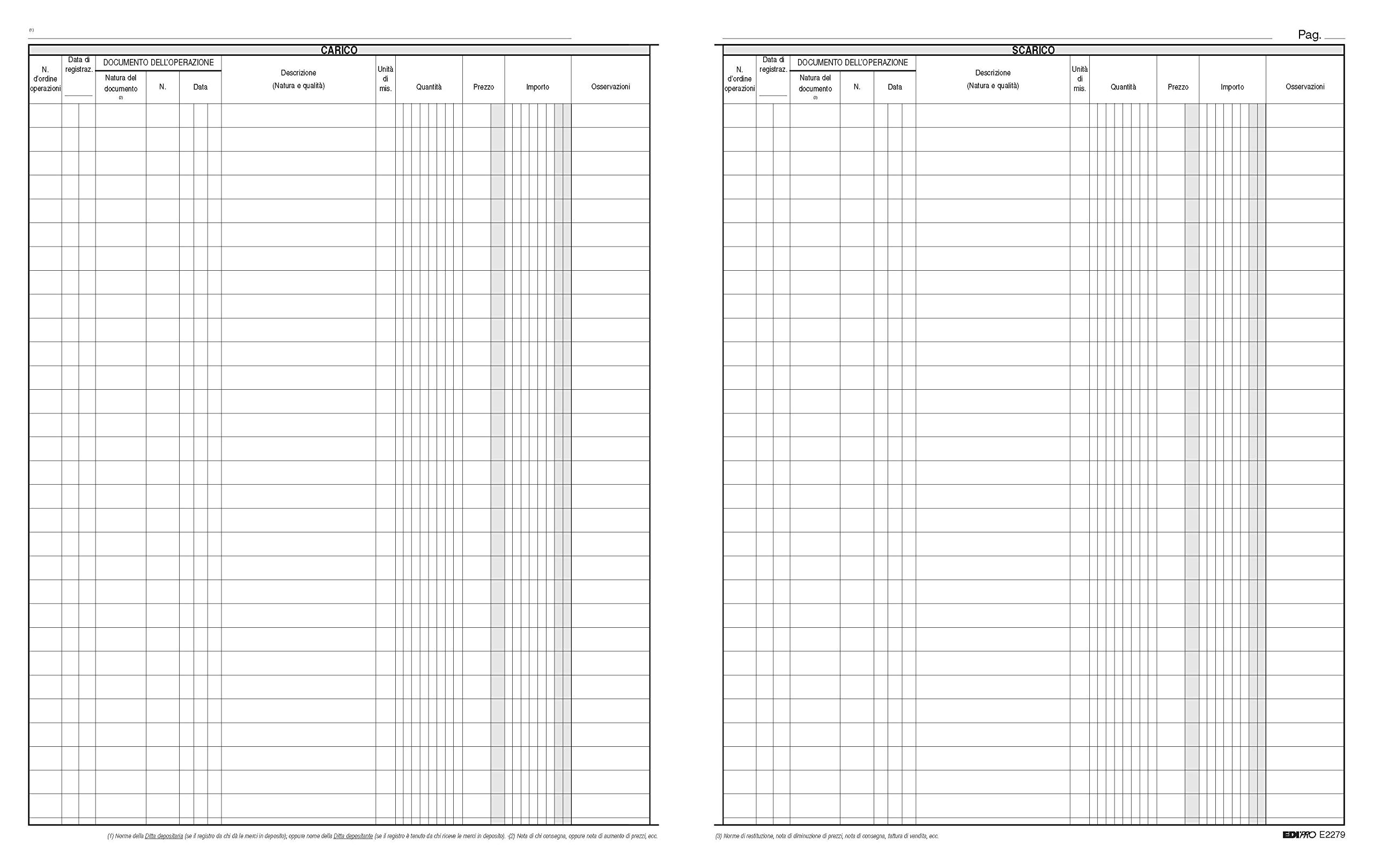 Registro 4 Colonne Edipro - 96 Pagine Formato 31x24,5 Cm - Foto 12