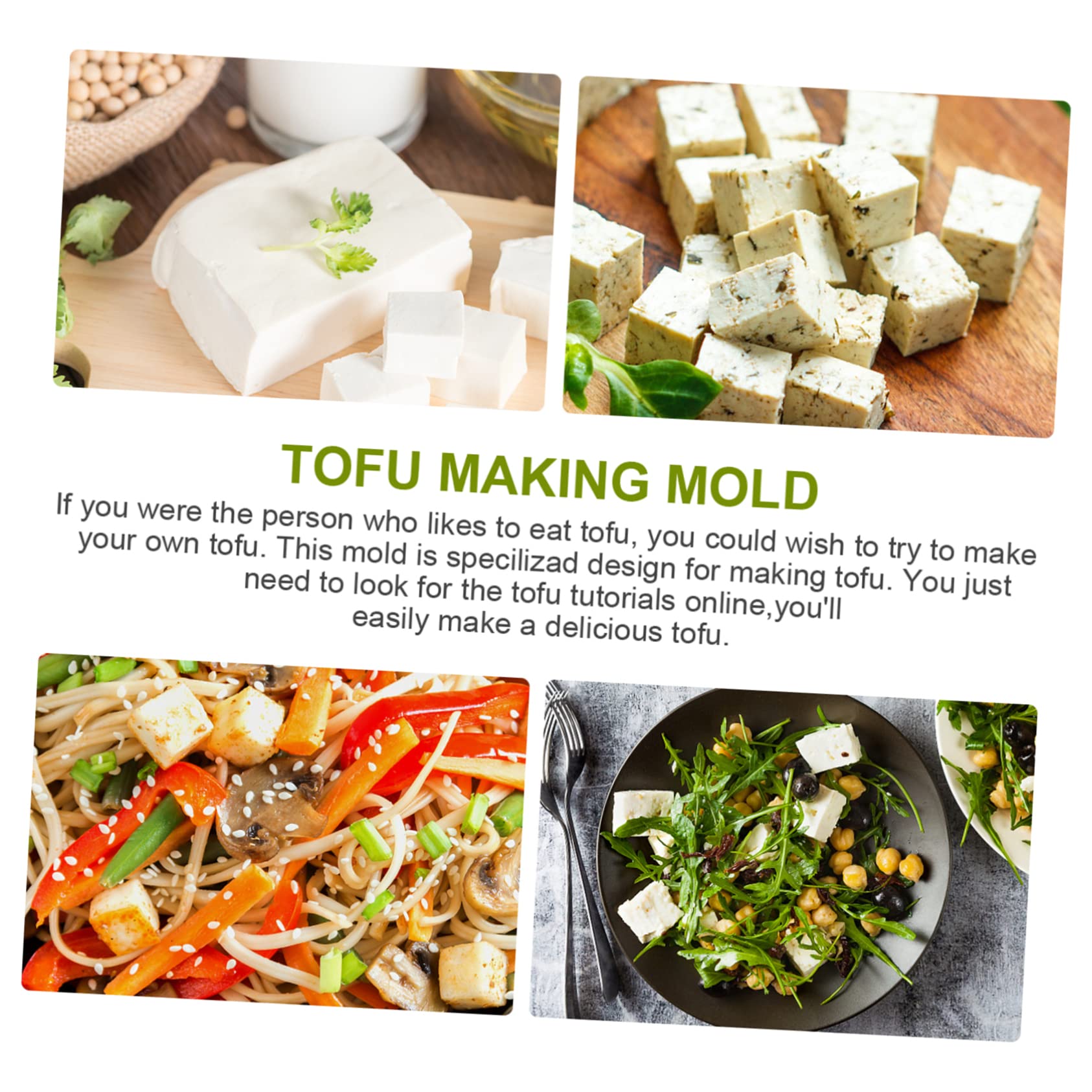 MOLUCKFU 1set Wooden Tofu Mold Kitchen Tool for Homemade Curd Natural Design Easy to Use Tofu Maker for Home Cooking