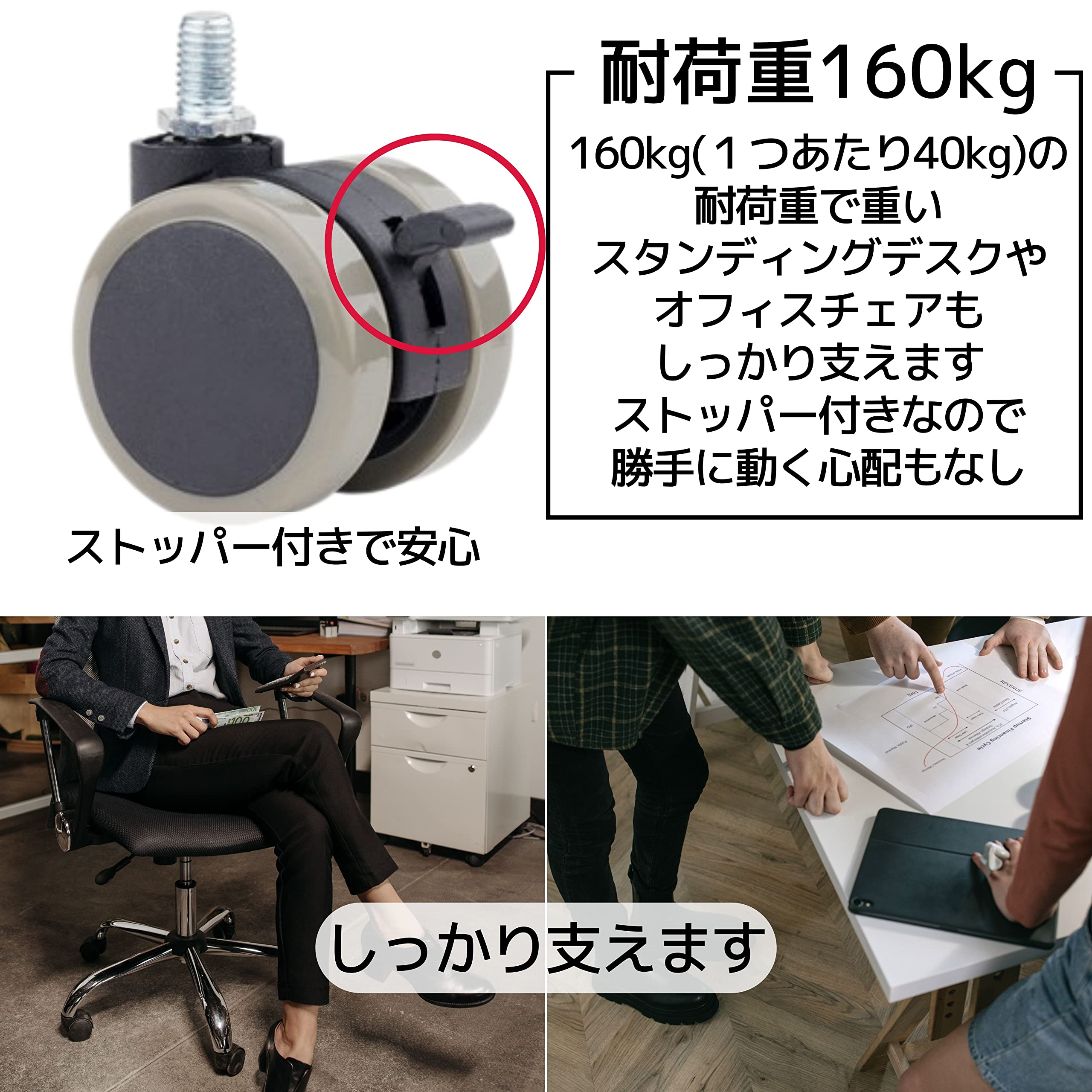 Amazon.co.jp: East Leaf スタンディングデスク オフィスチェア 後付け 