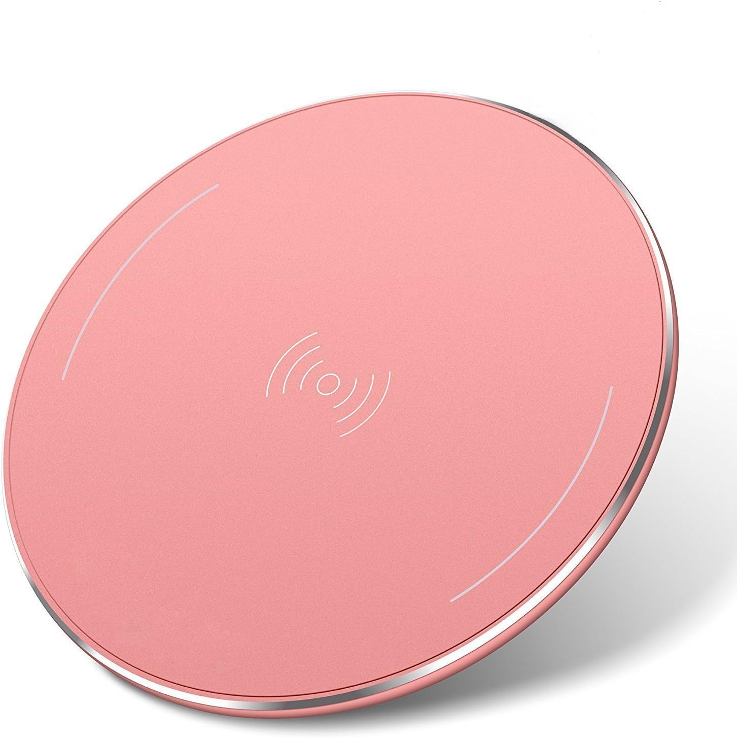 Wireless Charger - Tekcast Qi Ultra-Slim Wireless Charging Pad Station, Portable Cordless Inductive Charger with Anti-Slip Rubber For iPhone X/8/8 Plus, Galaxy S8/S8 Plus/S7/S6 Edge (Rose Gold)