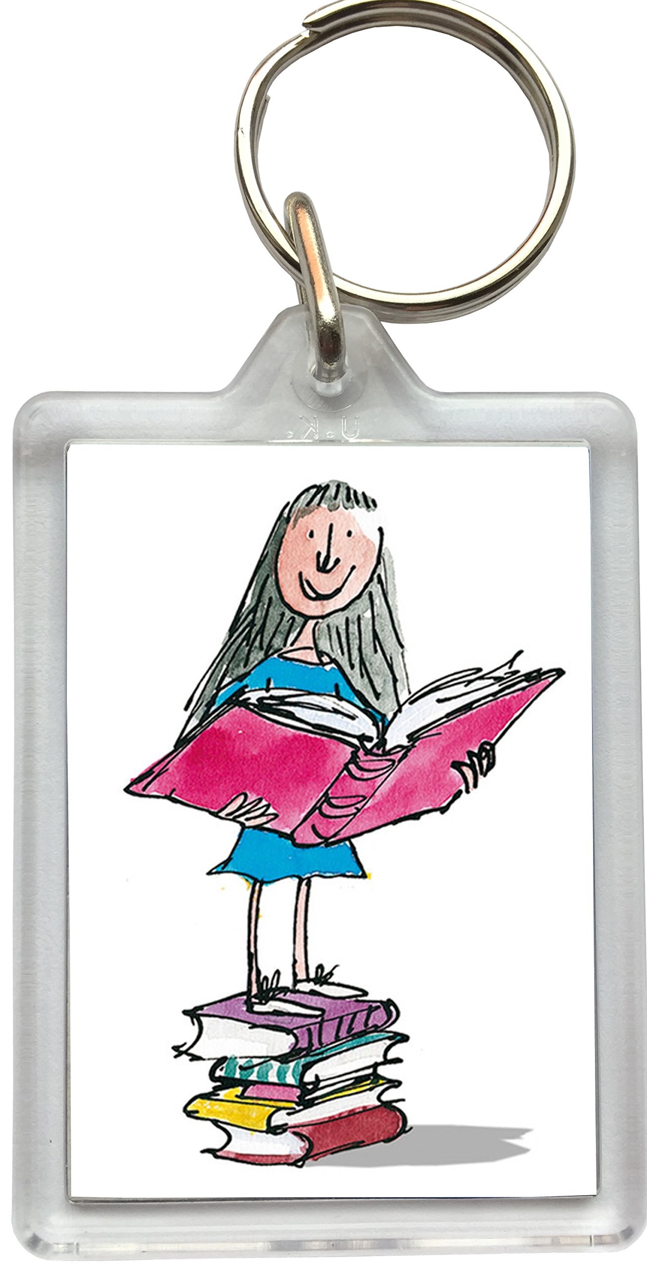 Super Universe Roald Dahl - Matilda Reading Acrylic Keyring – Classic Literature 4.2 x 6.2cm