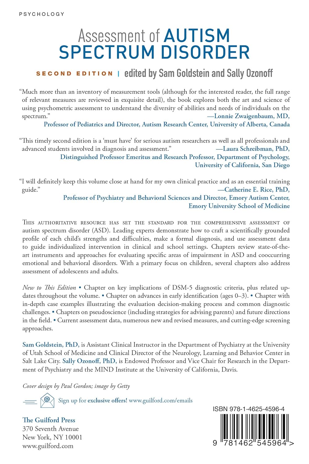 Assessment of Autism Spectrum Disorder      Second Edition