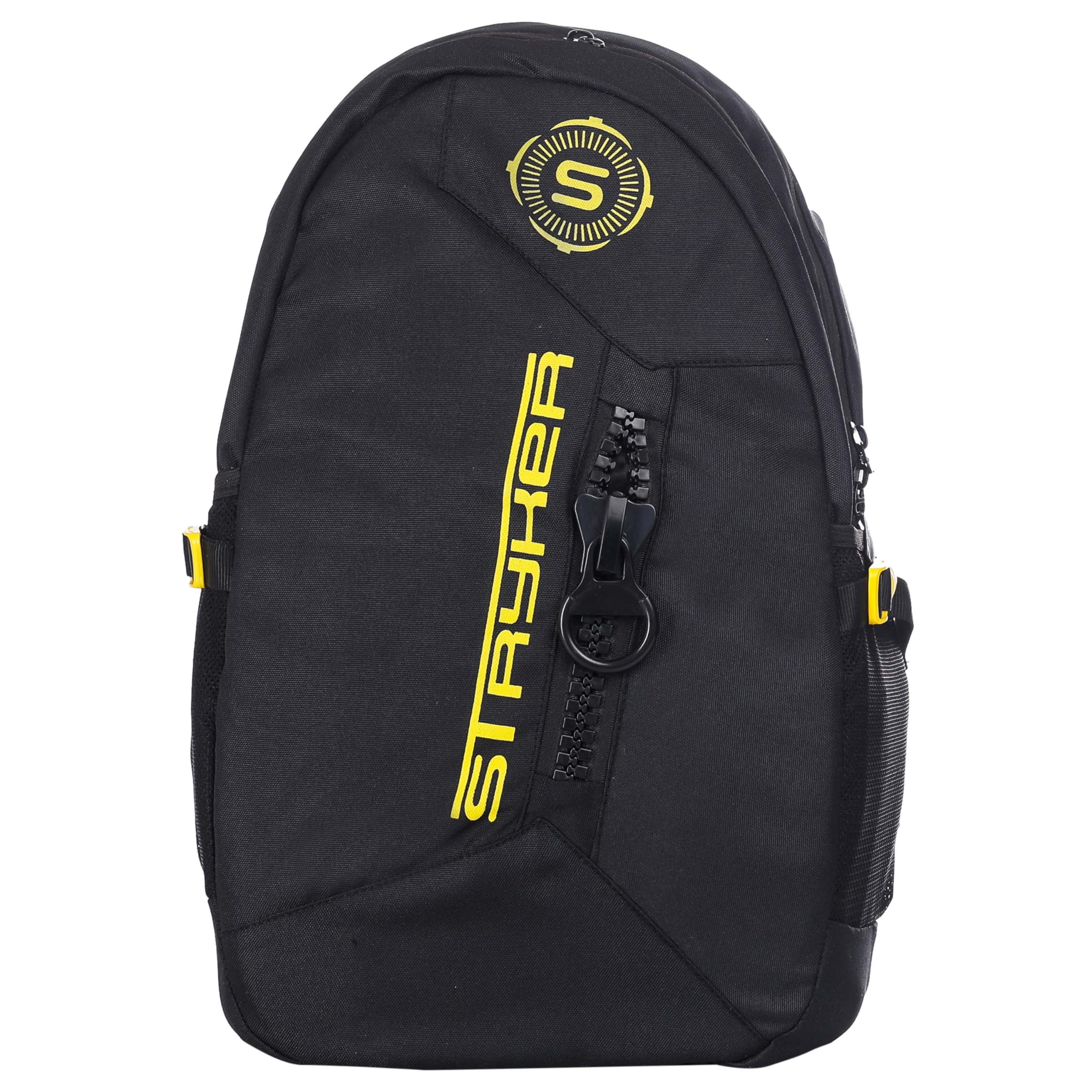 Stryker Stylish Light Weight 29L Water Resistant School College Office Laptop Bag Backpack for Men Women… (Black Yellow) (B0CZL5GCYJ) Amazon Price History, Amazon Price Tracker