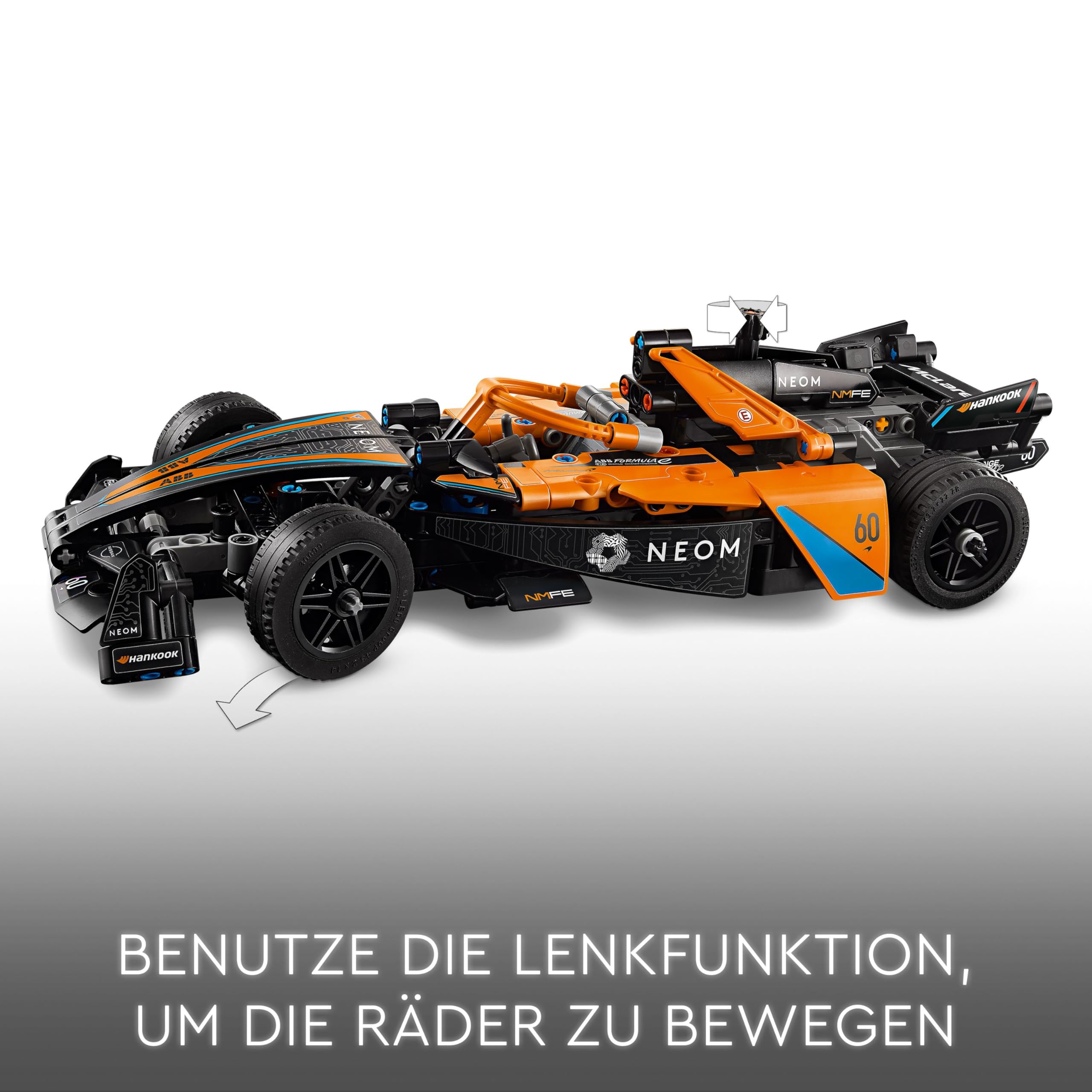 LEGO Technic NEOM McLaren Formula E Race Car, Rennwagen Spielzeug für Kinder ab 9 Jahren, Jungen und Mädchen, Modellfahrzeug-Bausatz, Dekoration für das Kinderzimmer, Geschenkidee zum Geburtstag 42169