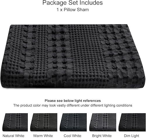 Miniatura 5 de PHF Funda de almohada 100% algodón con cremallera, 1 paquete de 20 x 54 pulgadas, suave, transpirable, agradable al tacto, funda de almohada