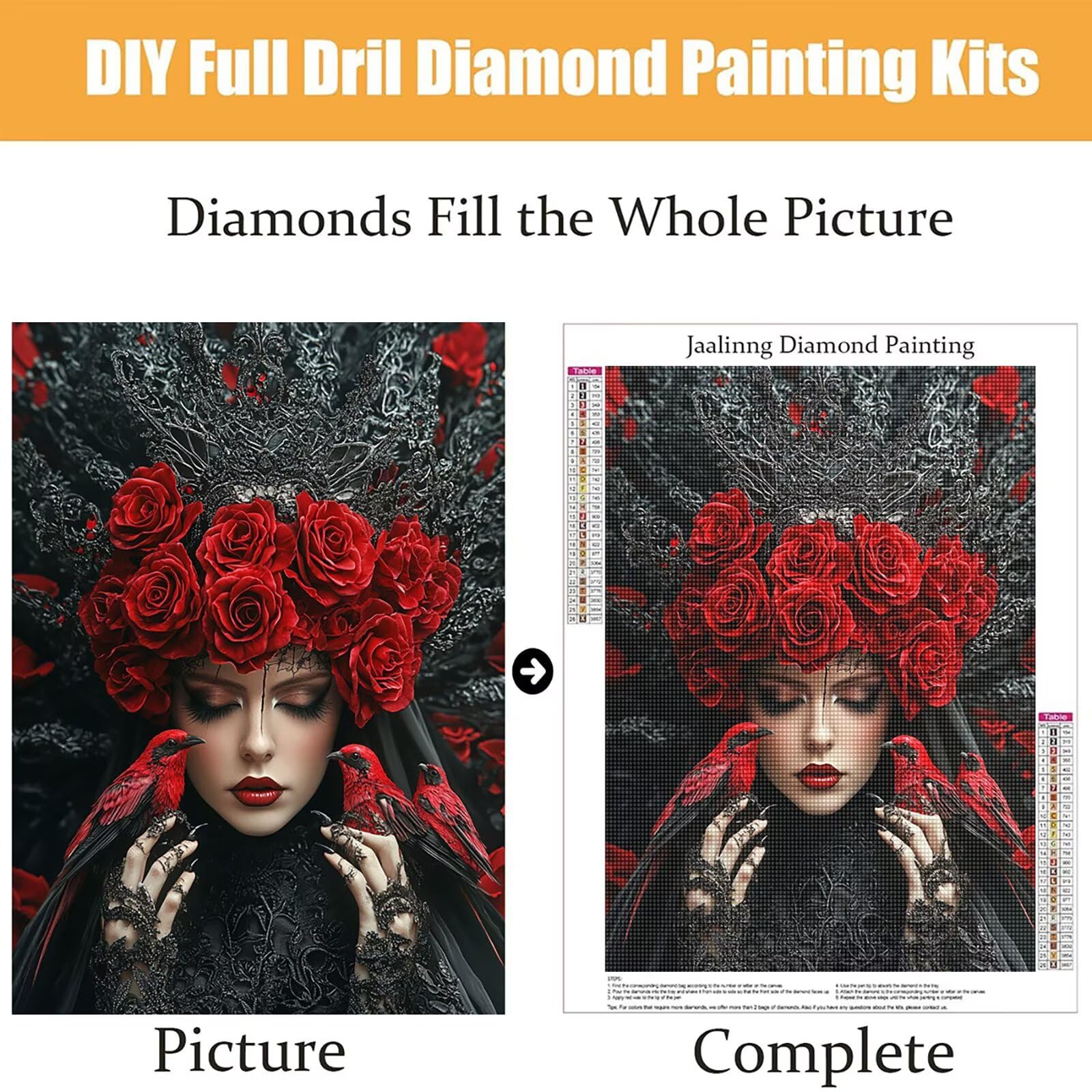 Diamond Painting Kit Completo, Diamond Painting Donna, 5D Quadrato Pittura Diamante Kit Manualidades Adultos DIY Diamantini Crystal Art Disegni Ricamo Punto Croce Artigianale, 90x120cm Rosa j0-843