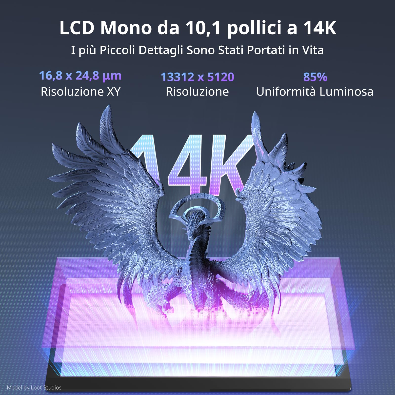 Anycubic Photon Mono M5s Pro 14K Stampante 3D Resina con Rilevamento Intelligente, Livellamento Automatico, Alta Velocità di Stampa, Dimensioni Massime di Stampa 223,78 x 126,38 x 200mm (LxAxP)