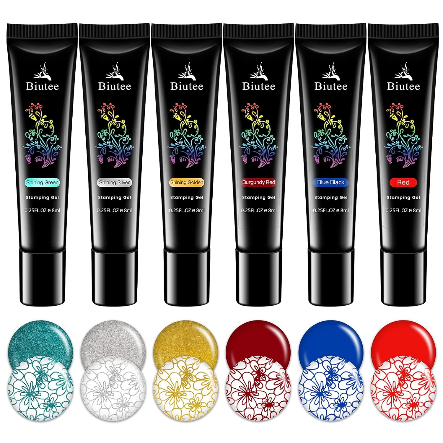 Nail Stamping Polish Pack of 12 Colors 8ML UV LED Gel Polish Special Polish Printed Nail Polish for Nail Stamping Plate