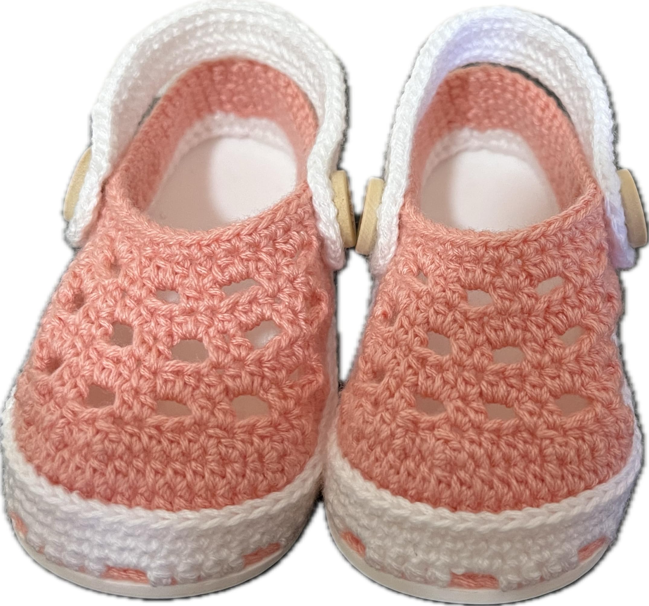 Bambini Zoccoli e Sabot Pantofole Unisex. Stivaletti per neonata realizzate all'uncinetto o all'uncinetto. Stivaletti con bottone e rifinitura, disponibili in tutte le taglie bimbo da 0 a 12 mesi