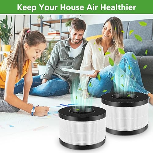 Miniatura 7 de Paquete de 2 filtros de repuesto HEPA AP01 H13 compatibles con purificador de aire Hi Mox AP01H01 filtración de 3 etapas de alta eficiencia para